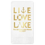 Live Love Lake Guest Napkins - Foil Stamped (Personalized)