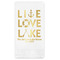 Live Love Lake Foil Stamped Guest Napkins - Front View