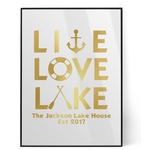 Live Love Lake Foil Print (Personalized)