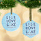 Live Love Lake Frosted Glass Ornament - MAIN PARENT
