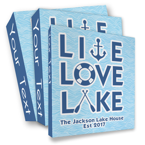 Custom Live Love Lake 3 Ring Binder - Full Wrap (Personalized)