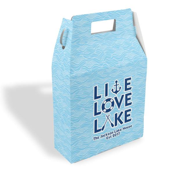 Custom Live Love Lake Gable Favor Box (Personalized)