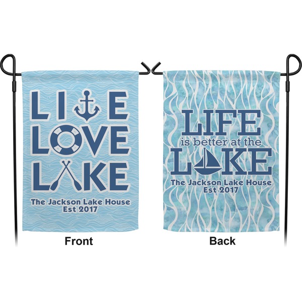 Live Love Lake Garden Flag - Double Sided Front and Back