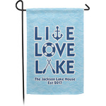 Live Love Lake Small Garden Flag - Single Sided w/ Name or Text