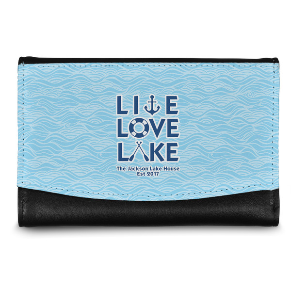 Custom Live Love Lake Genuine Leather Women's Wallet - Small (Personalized)