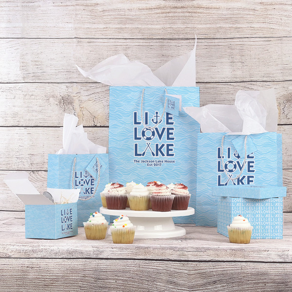 Live Love Lake Gift Bags - In Context