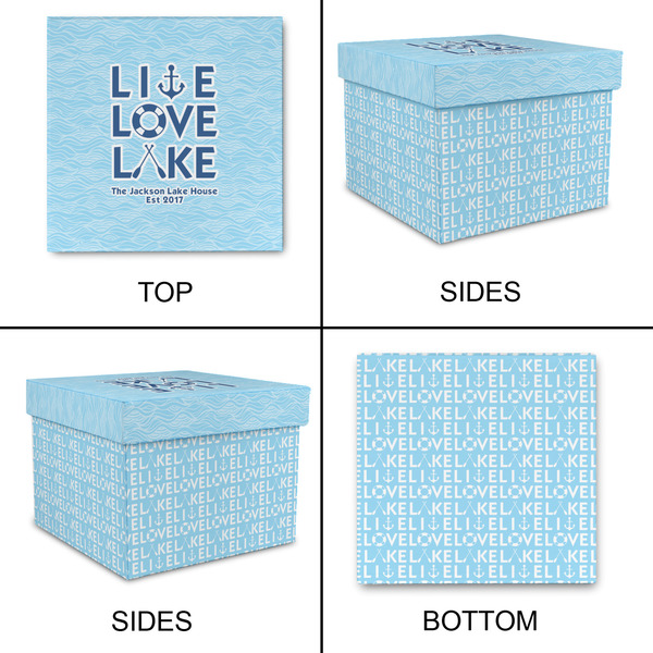 Live Love Lake Gift Boxes with Lid - Canvas Wrapped - Large - Approval