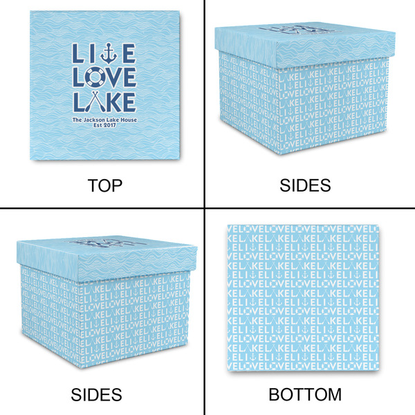 Live Love Lake Gift Boxes with Lid - Canvas Wrapped - X-Large - Approval