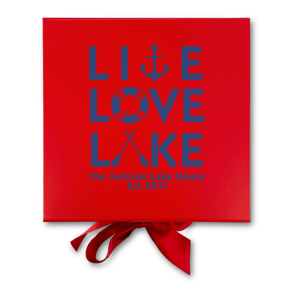 Live Love Lake Gift Boxes with Magnetic Lid - Red - Approval