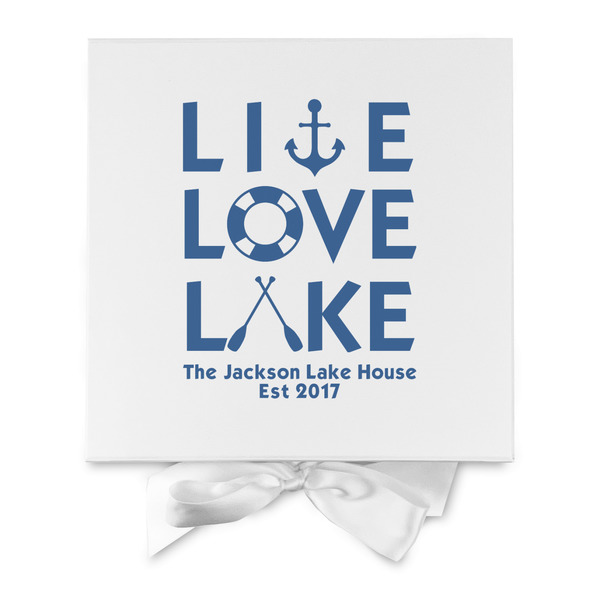 Live Love Lake Gift Boxes with Magnetic Lid - White - Approval