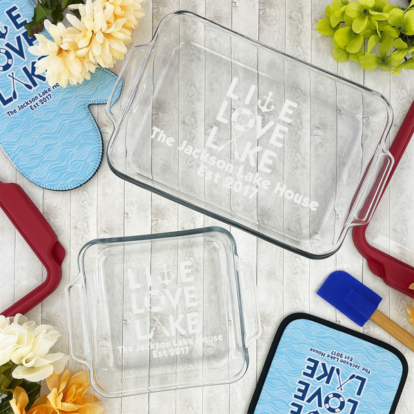 Live Love Lake Glass Baking Dish Set - LIFESTYLE