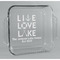 Live Love Lake Glass Cake Dish - 8in x 8in (Personalized)