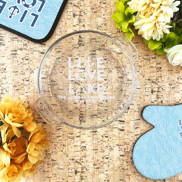 Live Love Lake Glass Pie Dish - LIFESTYLE