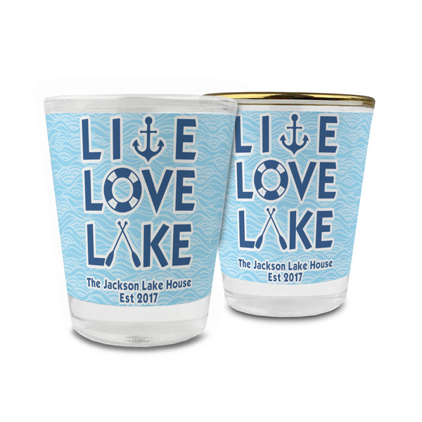 Custom Live Love Lake Glass Shot Glass - 1.5 oz (Personalized)