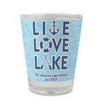 Live Love Lake Glass Shot Glass - 1.5 oz - Set of 4 (Personalized)