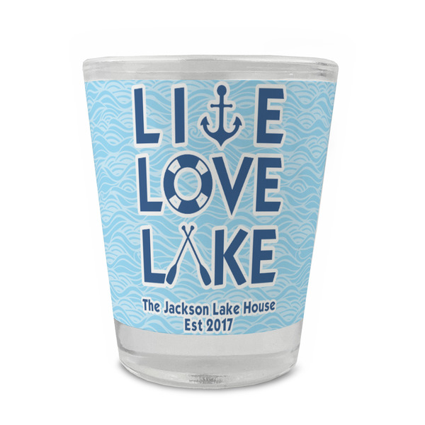 Custom Live Love Lake Glass Shot Glass - 1.5 oz - Set of 4 (Personalized)