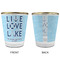 Live Love Lake Glass Shot Glass - with gold rim - APPROVAL