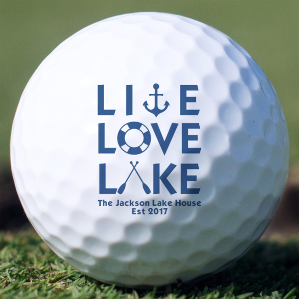 Custom Live Love Lake Golf Balls (Personalized)