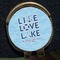 Live Love Lake Golf Ball Marker Hat Clip - Gold - Close Up