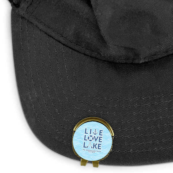 Live Love Lake Golf Ball Marker Hat Clip - Main - GOLD