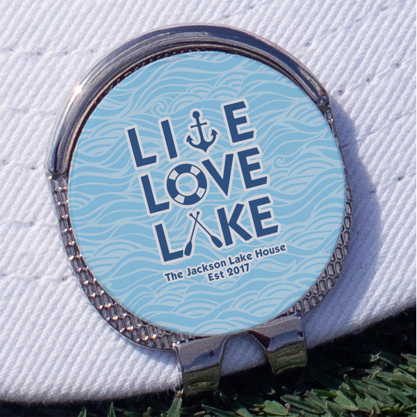 Custom Live Love Lake Golf Ball Marker - Hat Clip