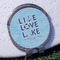 Live Love Lake Golf Ball Marker Hat Clip - Silver - Front