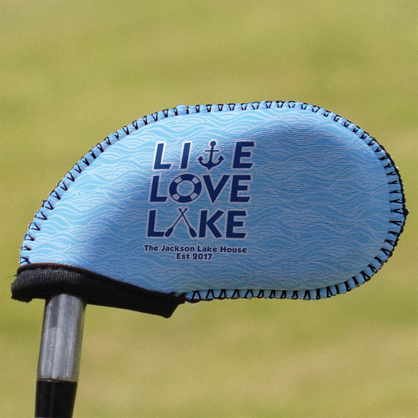Custom Live Love Lake Golf Club Iron Cover - Single (Personalized)