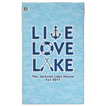 Live Love Lake Golf Towel - Poly-Cotton Blend w/ Name or Text