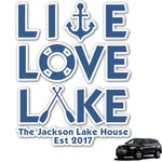 Live Love Lake Graphic Car Decal (Personalized)