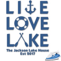Live Love Lake Graphic Iron On Transfer (Personalized)
