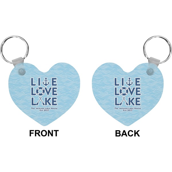 Live Love Lake Heart Keychain (Front + Back)