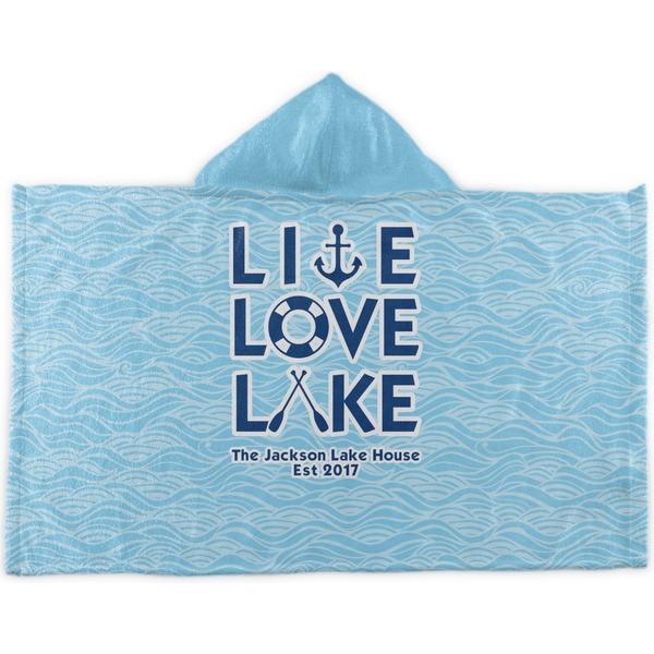 Custom Live Love Lake Kids Hooded Towel (Personalized)