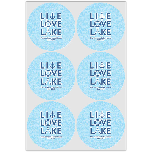 Live Love Lake Icing Circle - Large - Set of 6