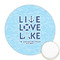 Live Love Lake Printed Cookie Topper - 2.5" (Personalized)