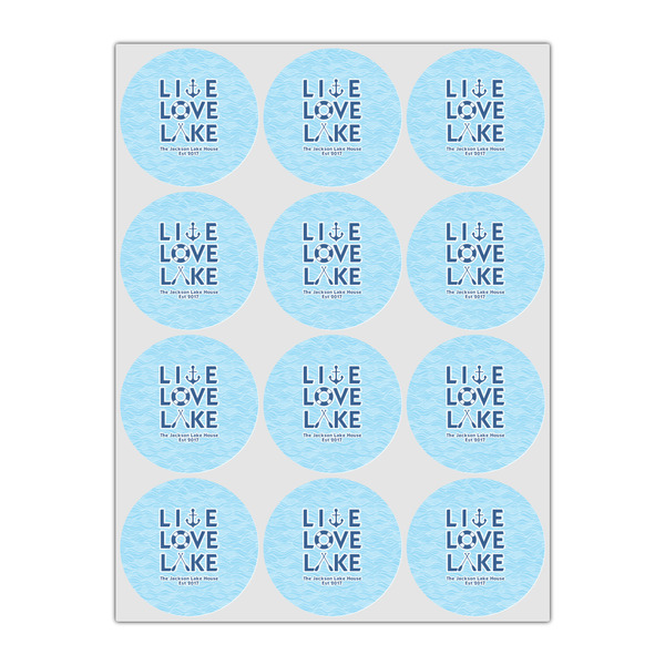 Live Love Lake Icing Circle - Small - Set of 12