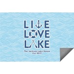 Live Love Lake Indoor / Outdoor Rug - 6'x8' w/ Name or Text