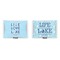 Live Love Lake Indoor Rectangular Burlap Pillow (Front and Back)