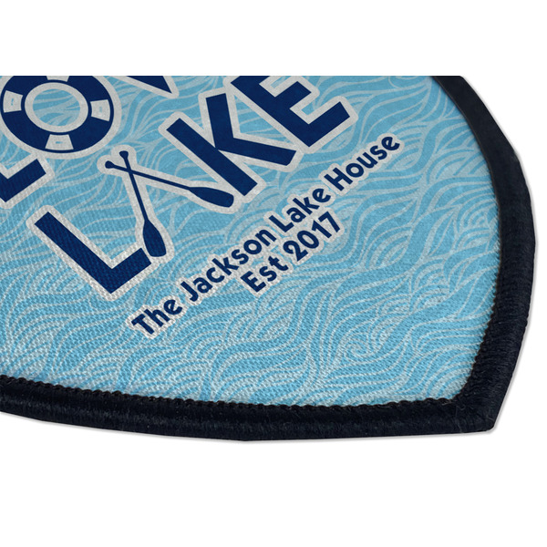 Live Love Lake Iron on Shield 3 Detail