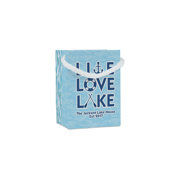 Custom Live Love Lake Jewelry Gift Bags - Matte (Personalized)