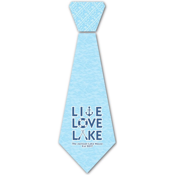 Custom Live Love Lake Iron On Tie (Personalized)