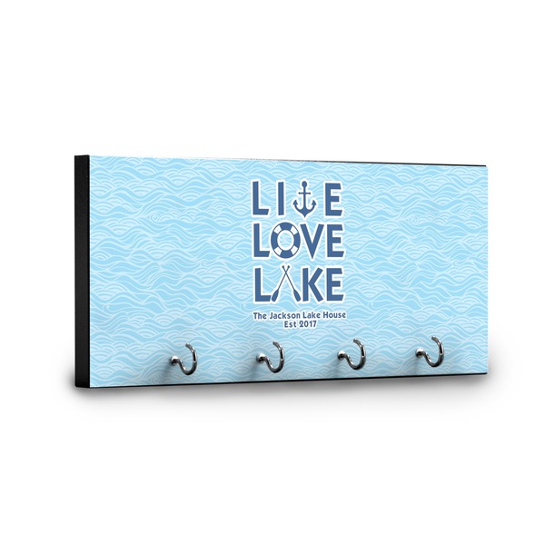 Live Love Lake Key Hanger - Front View with Hooks