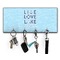 Live Love Lake Key Hanger w/ 4 Hooks w/ Name or Text
