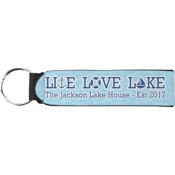 Live Love Lake Neoprene Keychain Fob (Personalized)