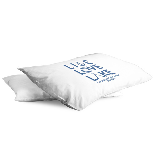 Live Love Lake King Pillow Case - TWO (partial print)