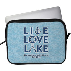 Live Love Lake Laptop Sleeve / Case - 13" (Personalized)