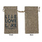 Live Love Lake Large Burlap Gift Bags - Front Approval