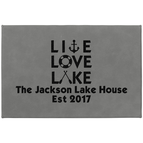 Live Love Lake Large Engraved Gift Box with Leather Lid - Approval