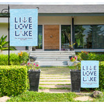 Live Love Lake Large Garden Flag - Double Sided (Personalized)