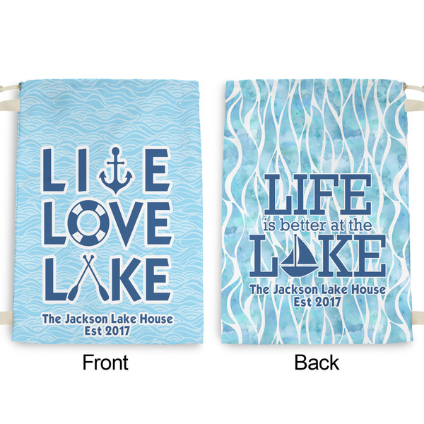 Live Love Lake Large Laundry Bag - Front & Back View