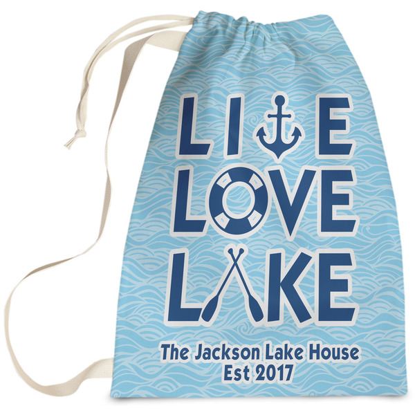 Custom Live Love Lake Laundry Bag - Large (Personalized)